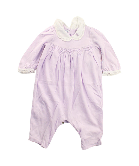 A Pink Long Sleeve Jumpsuits from Ralph Lauren in size 0-3M for girl. (Front View)