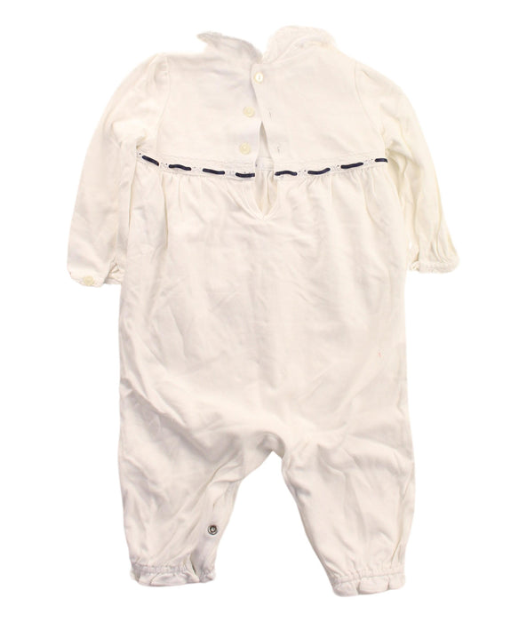 A White Jumpsuits from Ralph Lauren in size 3-6M for girl. (Back View)