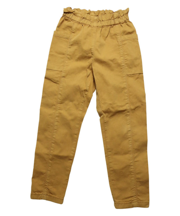 A Yellow Casual Pants from Bonpoint in size 6T for girl. (Front View)