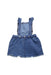 A Blue Overall Dresses from Seed in size 12-18M for girl. (Back View)