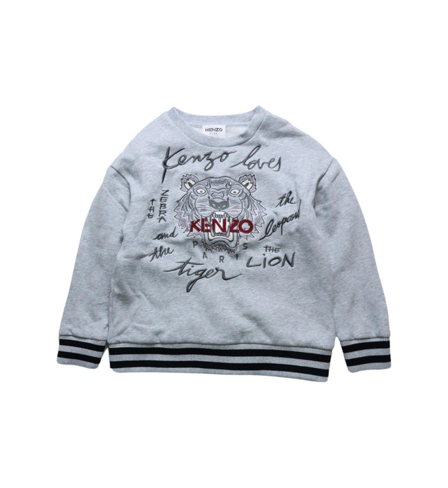 A Grey Crewneck Sweatshirts from Kenzo in size 8Y for boy. (Front View)