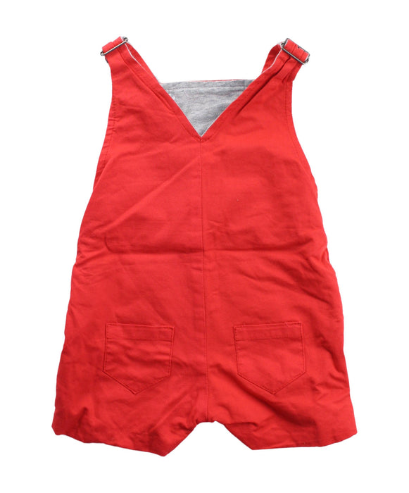 A Orange Overall Shorts from Seed in size 0-3M for girl. (Back View)