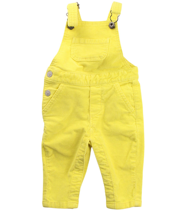 A Yellow Long Overalls from Seed in size 3-6M for girl. (Front View)