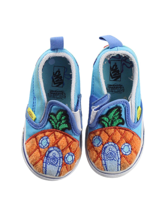 A Multicolour Slip Ons from Vans in size 12-18M for boy. (Back View)