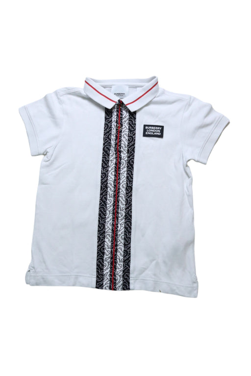 A White Short Sleeve Polos from Burberry in size 8Y for boy. (Front View)