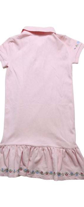 A Pink Short Sleeve Dresses from Polo Ralph Lauren in size 6T for girl. (Back View)