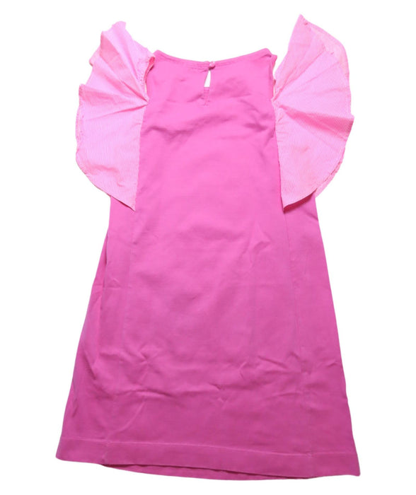 A Pink Short Sleeve Dresses from Crewcuts in size 8Y for girl. (Back View)