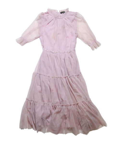 A Pink Short Sleeve Dresses from Velveteen in size 8Y for girl. (Front View)