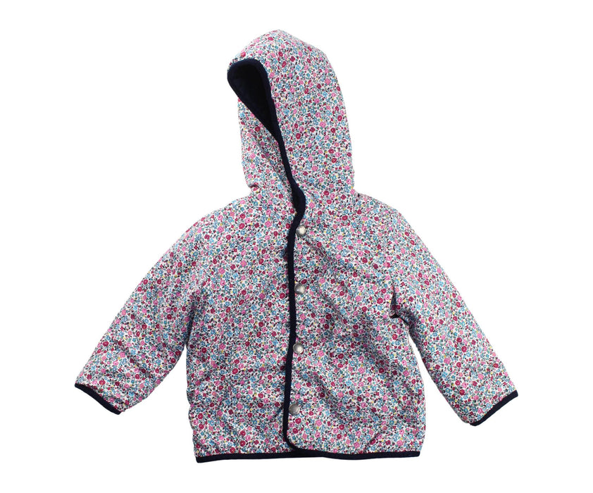 A Blue Puffer/Quilted Jackets from Jojo Maman Bébé in size 12-18M for girl. (Back View)