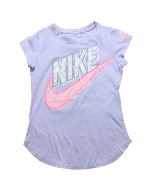 A Purple Short Sleeve T Shirts from Nike in size 5T for girl. (Front View)