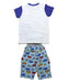 A Blue Pyjama Sets from Miki House in size 18-24M for boy. (Back View)