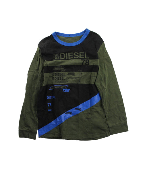 A Green Crewneck Sweatshirts from Diesel in size 10Y for boy. (Front View)