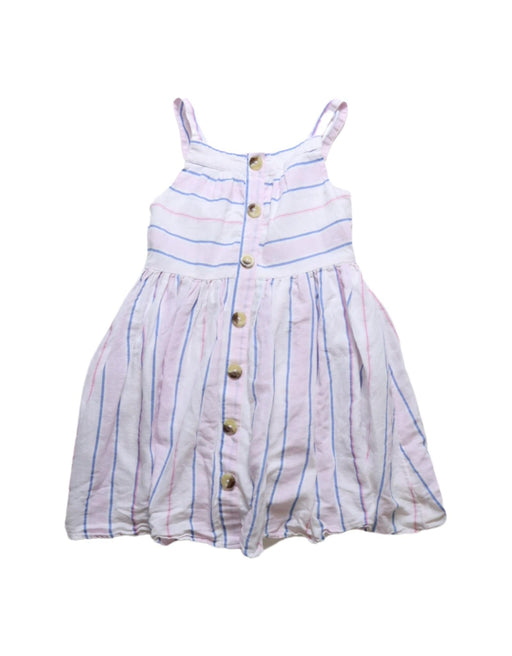 A White Sleeveless Dresses from Monsoon in size 6T for girl. (Front View)