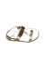A Gold Sandals from Jacadi in size 5T for girl. (Front View)
