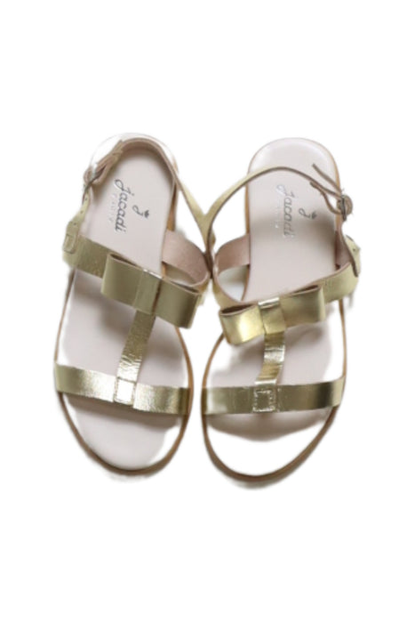 A Gold Sandals from Jacadi in size 5T for girl. (Back View)
