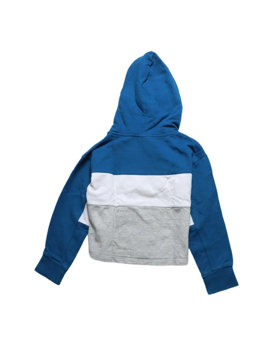 A Blue Hooded Sweatshirts from Air Jordan in size 4T for boy. (Back View)