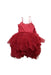 A Red Sleeveless Dresses from Tutu Du Monde in size 4T for girl. (Back View)