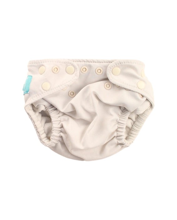 A White Swim Diapers from Charlie Banana in size O/S for girl. (Front View)