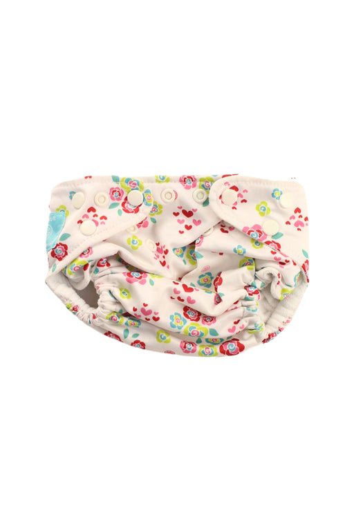 A White Swim Diapers from Charlie Banana in size O/S for girl. (Front View)