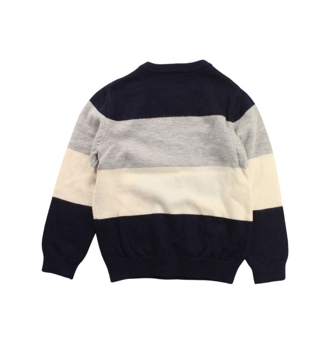 A White Knit Sweaters from Jacadi in size 4T for boy. (Back View)