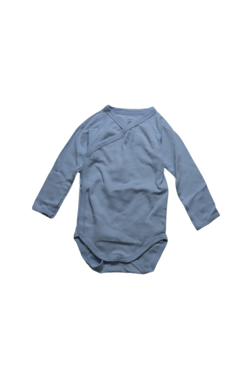 A Blue Long Sleeve Bodysuits from Petit Bateau in size 6-12M for boy. (Front View)