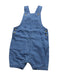 A Blue Overall Shorts from Petit Bateau in size 3-6M for neutral. (Front View)