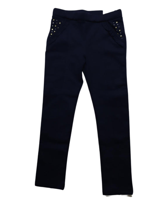 A Navy Casual Pants from Mayoral in size 5T for girl. (Front View)