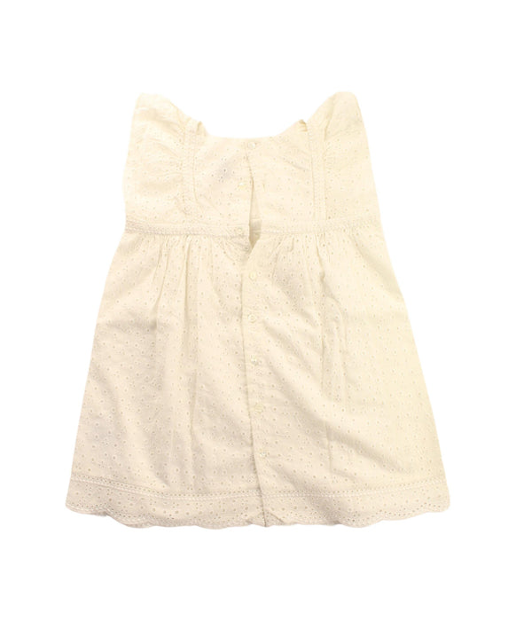 A White Sleeveless Dresses from Bonpoint in size 2T for girl. (Back View)