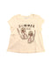 A Ivory Short Sleeve Tops from IKKS in size 2T for girl. (Front View)