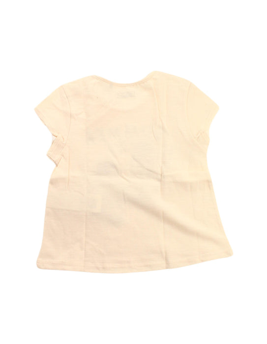 A Ivory Short Sleeve Tops from IKKS in size 2T for girl. (Back View)