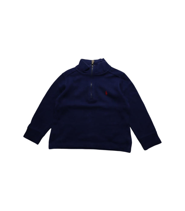 A Blue Zippered Sweatshirts from Polo Ralph Lauren in size 3T for boy. (Front View)