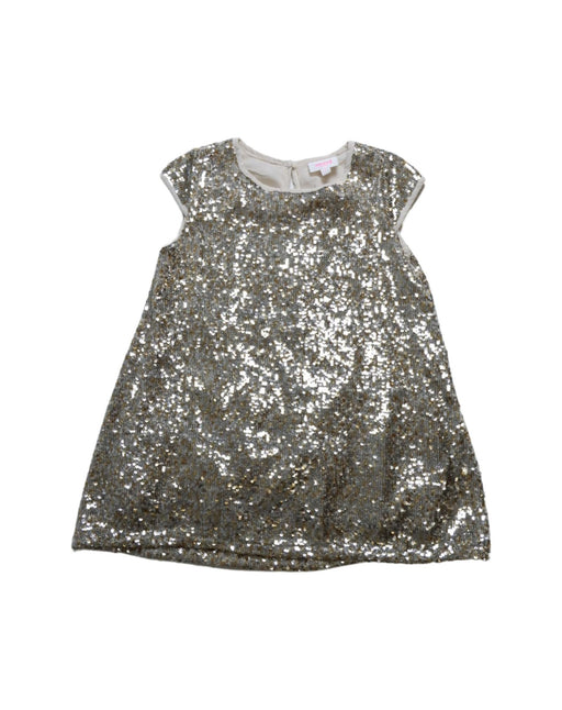 A Gold Short Sleeve Dresses from Seed in size 3T for girl. (Front View)