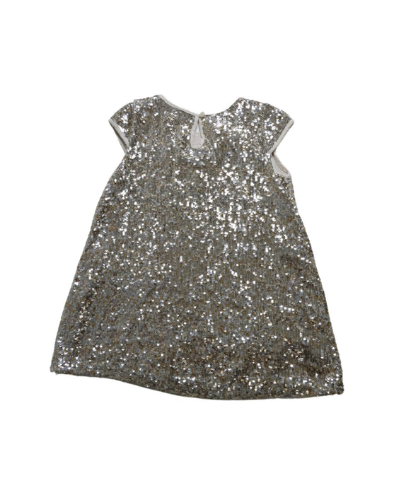 A Gold Short Sleeve Dresses from Seed in size 3T for girl. (Back View)