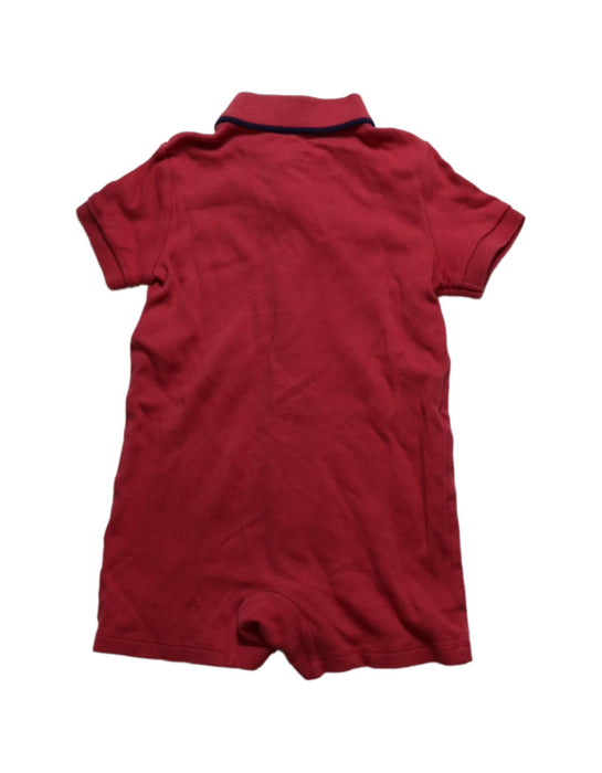 A Red Short Sleeve Rompers from Ralph Lauren in size 6-12M for neutral. (Back View)