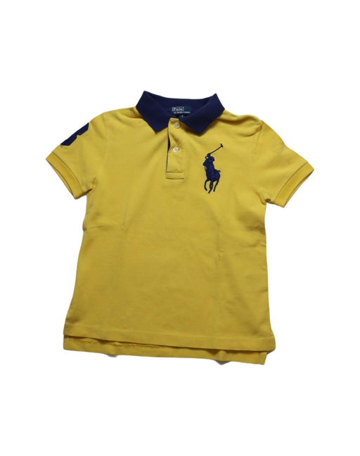 A Yellow Short Sleeve Polos from Polo Ralph Lauren in size 4T for boy. (Front View)