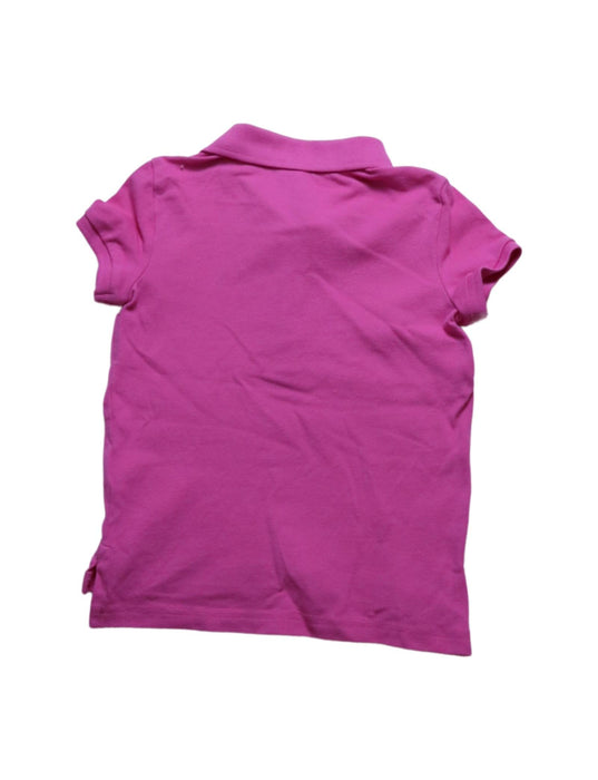 A Pink Short Sleeve Polos from Polo Ralph Lauren in size 4T for girl. (Back View)