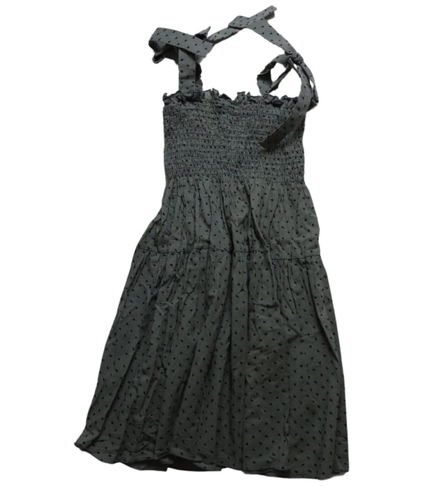 A Green Sleeveless Dresses from Hebe in size 4T for girl. (Back View)