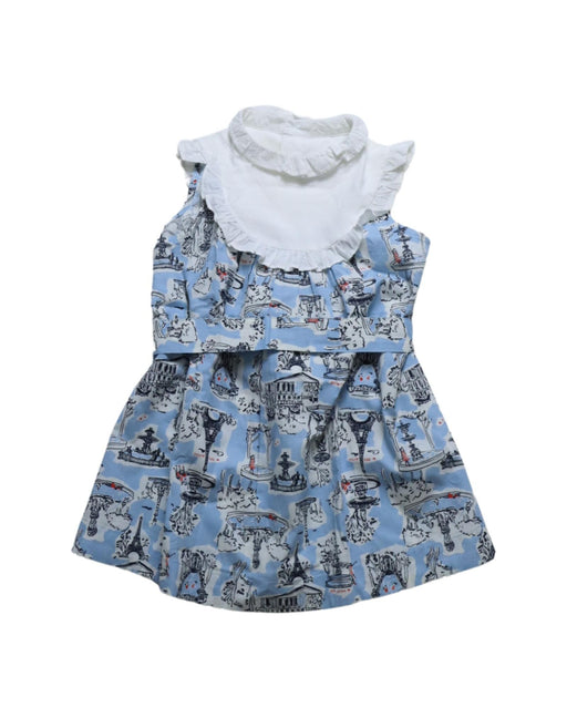 A Multicolour Sleeveless Dresses from Petit Bateau in size 3T for girl. (Front View)