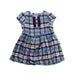 A Blue Short Sleeve Dresses from Miki House in size 18-24M for girl. (Front View)