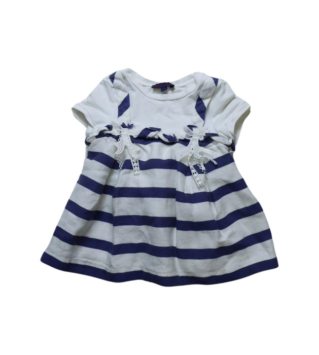 A Blue Short Sleeve Dresses from Nicholas & Bears in size 4T for girl. (Front View)