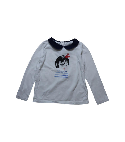 A Black Long Sleeve Tops from Jacadi in size 4T for girl. (Front View)