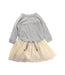 A Grey Sweater Dresses from Crewcuts in size 5T for girl. (Front View)