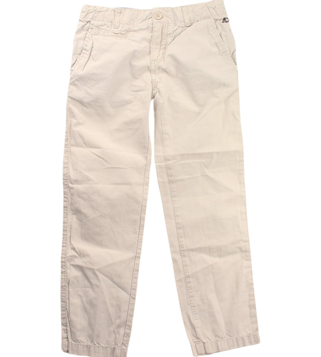 A Beige Casual Pants from Petit Bateau in size 6T for girl. (Front View)