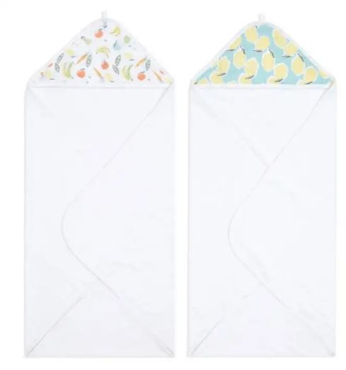 A White Towels from Aden & Anais in size O/S for neutral. (Front View)