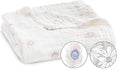 A White Blankets from Aden & Anais in size O/S for girl. (Front View)