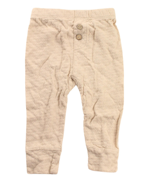 A Beige Sweatpants from Quincy Mae in size 3-6M for neutral. (Front View)