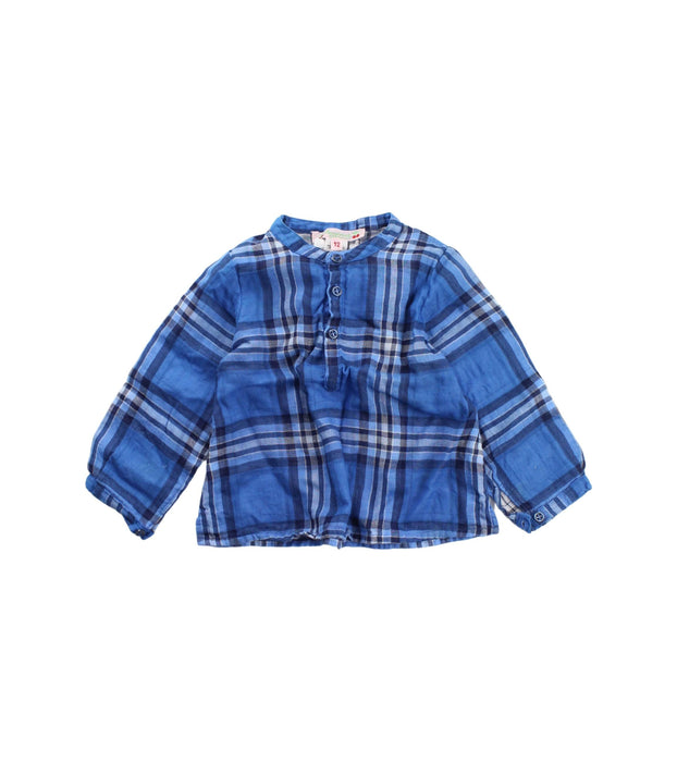 A Blue Long Sleeve Tops from Bonpoint in size 6-12M for boy. (Front View)