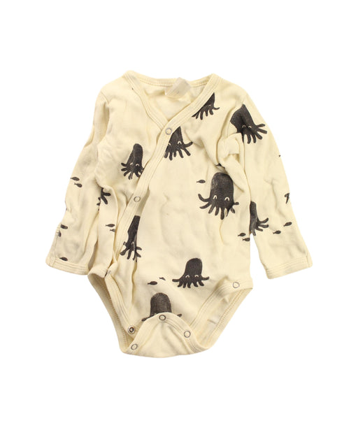 A Black Long Sleeve Bodysuits from Rylee + Cru in size 0-3M for boy. (Front View)