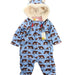 A Blue Snowsuits from Boden in size 3-6M for boy. (Front View)