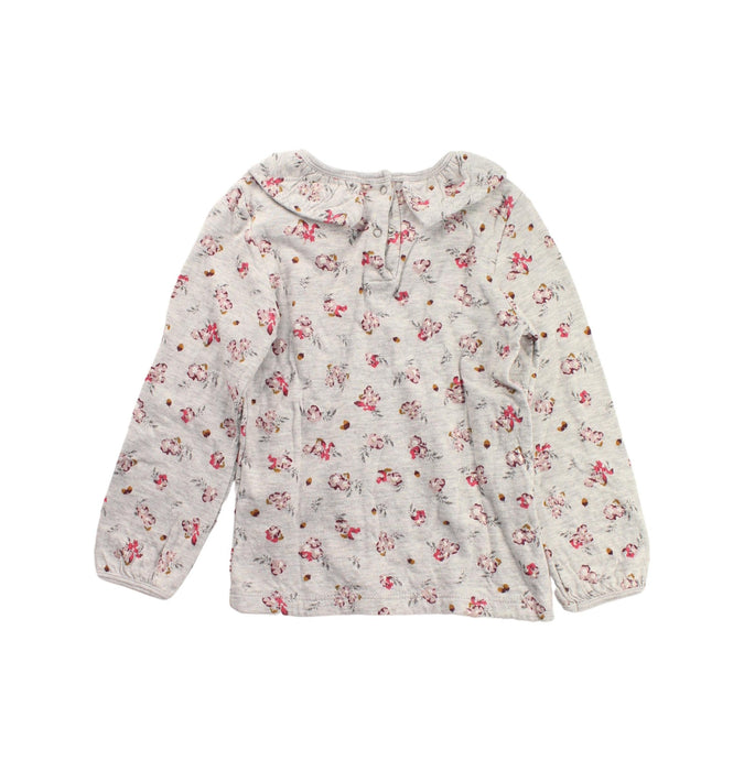 A White Long Sleeve Tops from Petit Bateau in size 4T for girl. (Back View)